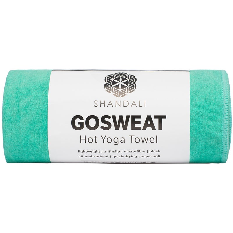 Shandali Hot Yoga Towel - Suede - 100% Microfiber, Super Absorbent, Bikram Yoga Towel - Exercise, Fitness, Pilates, and Yoga Gear. Teal 26.5" x 72" - Image 1